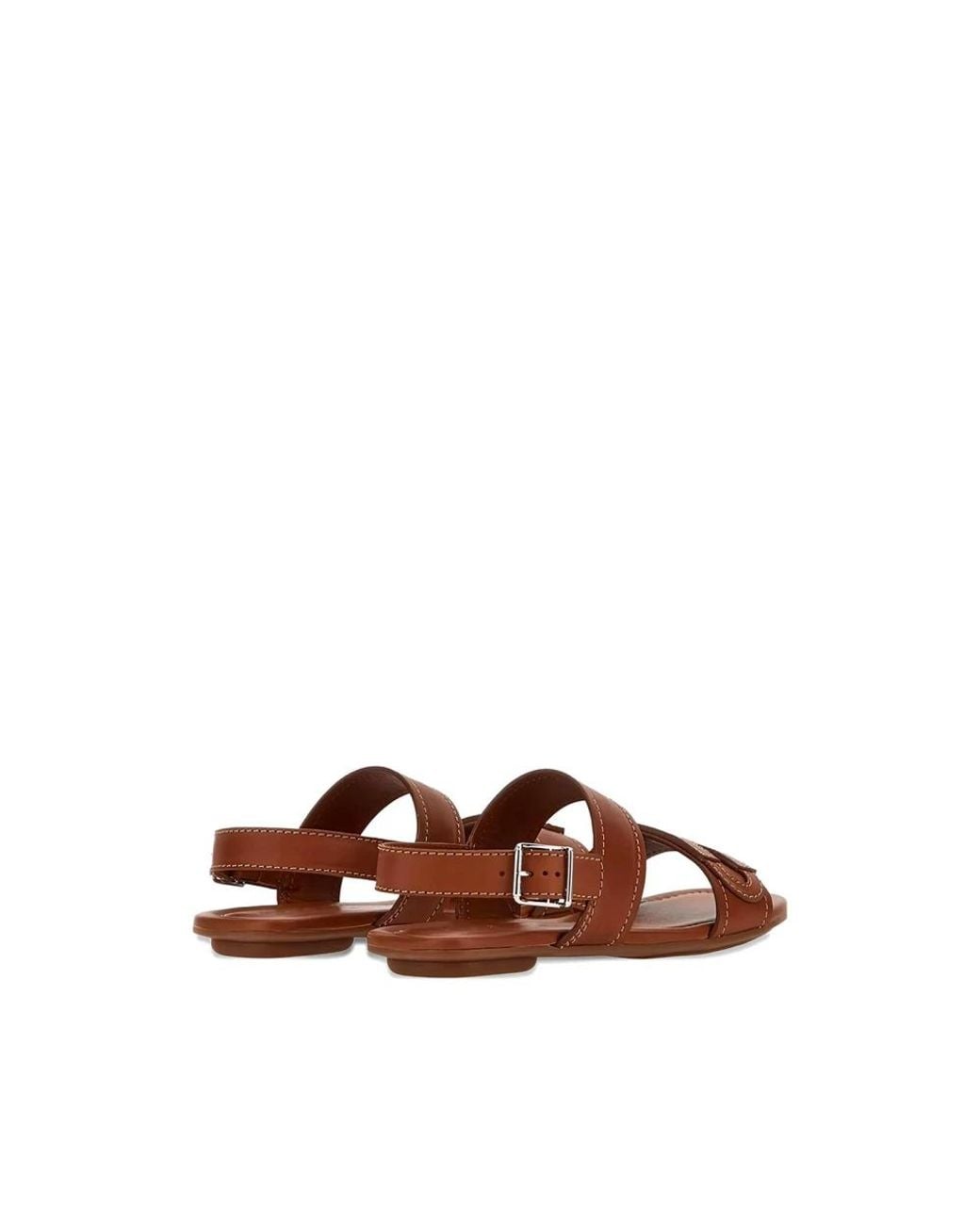 Hogan Brown Flat Sandals