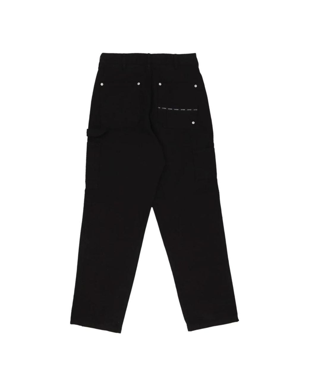 Iuter Black Straight Trousers for men