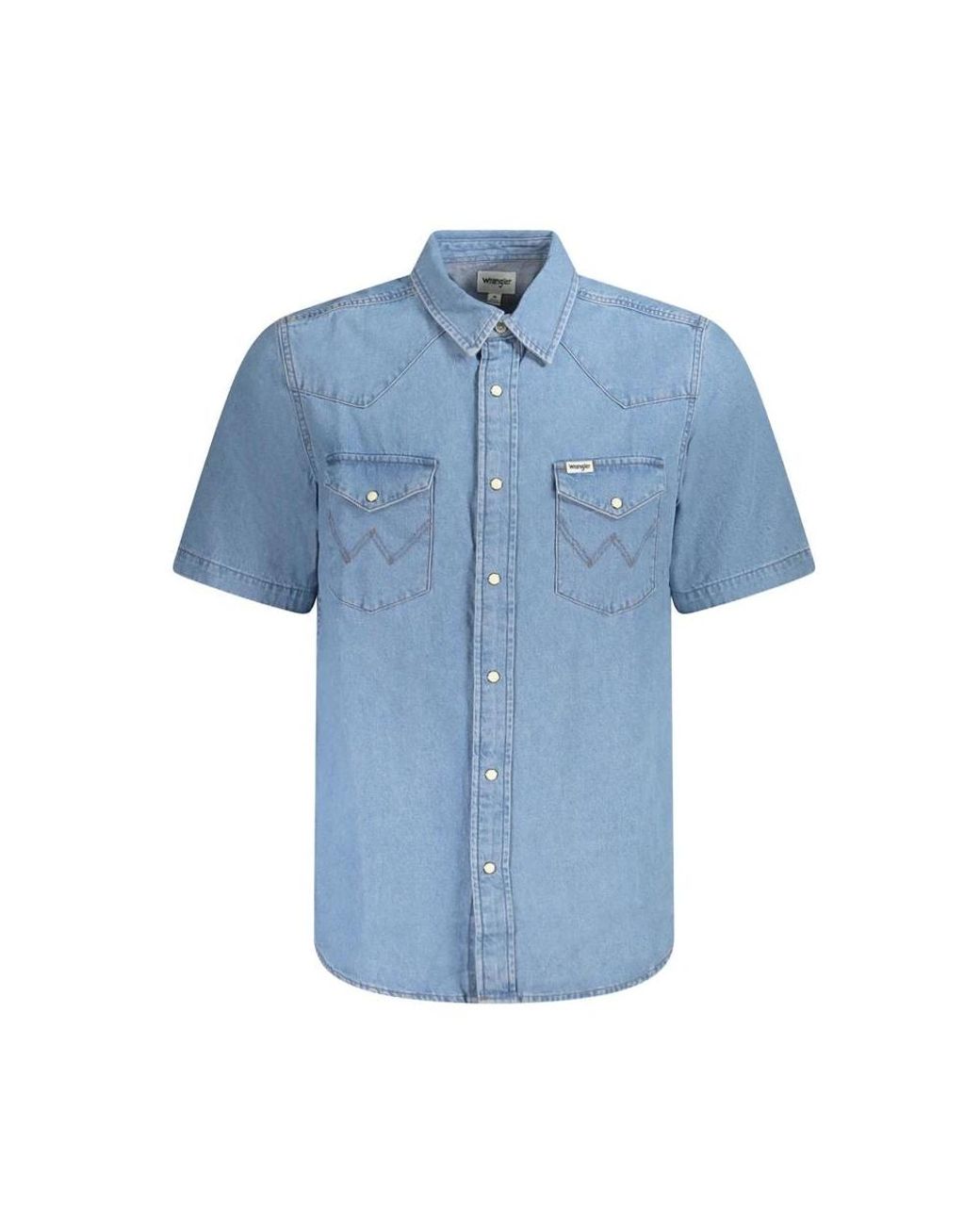 Wrangler Blue Short Sleeve Shirts for men