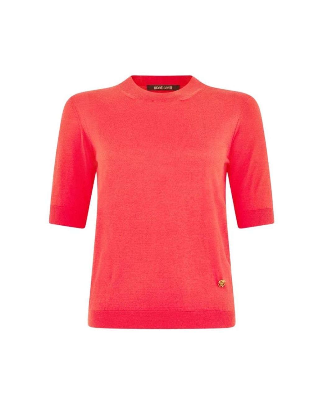 Roberto Cavalli Pink Round-Neck Knitwear