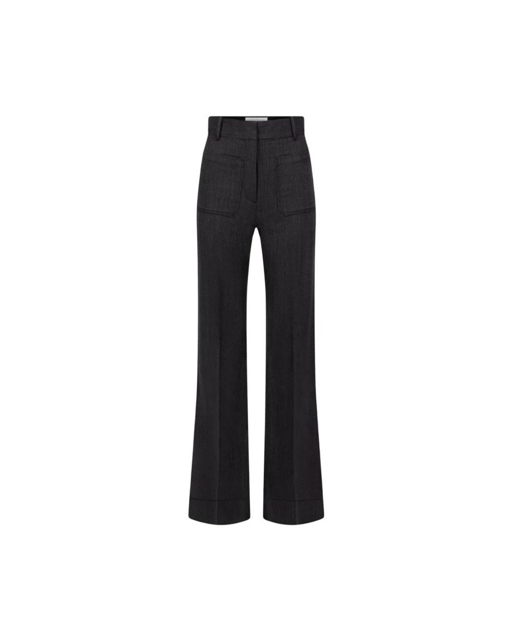 Victoria Beckham Black Wide Trousers
