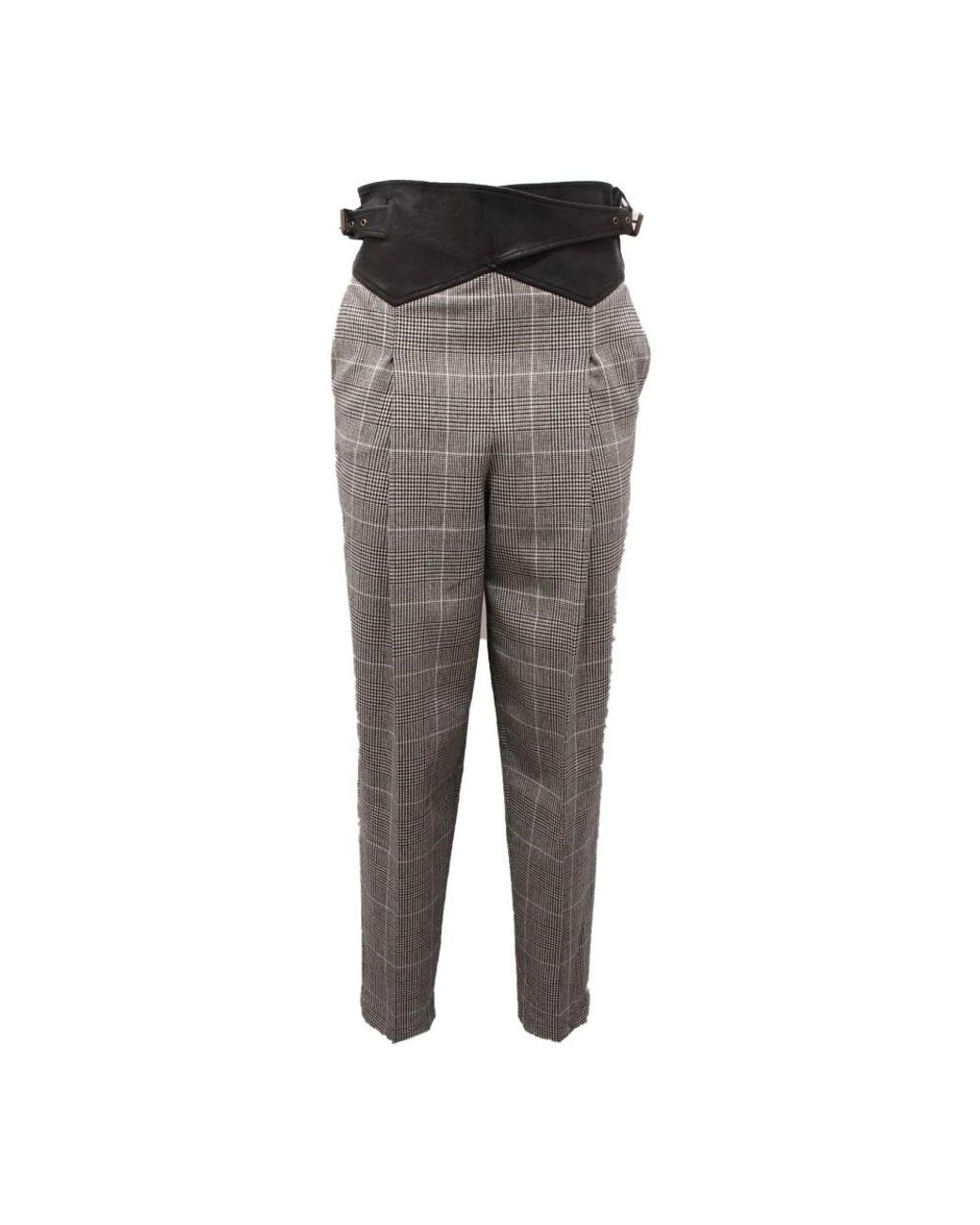 Twinset Gray Slim-Fit Trousers