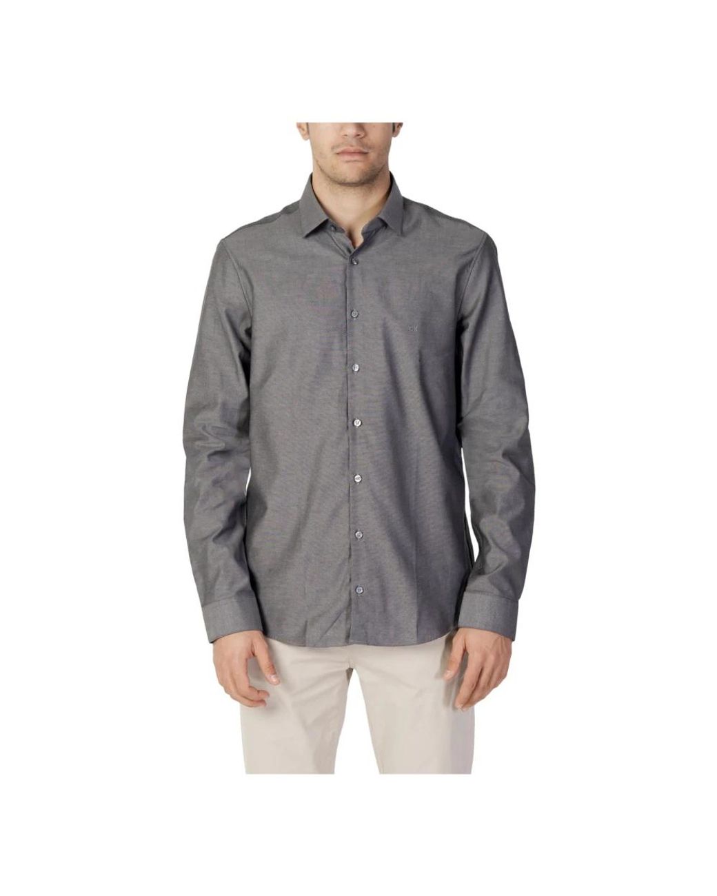 Calvin Klein Gray Casual Shirts for men