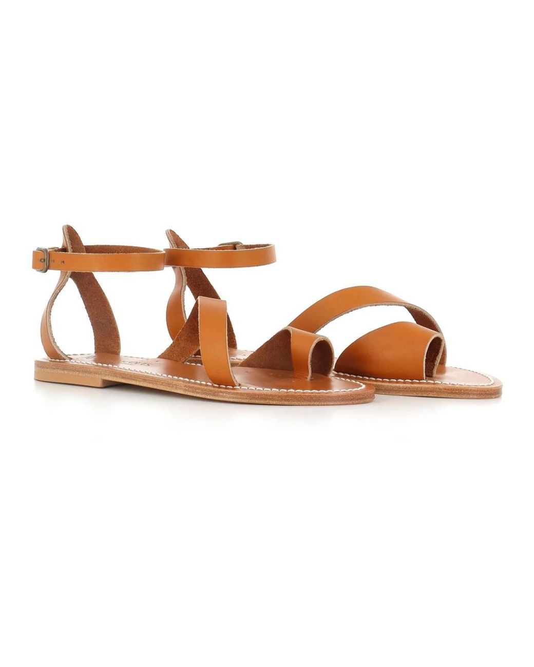 K. Jacques Brown Flat Sandals