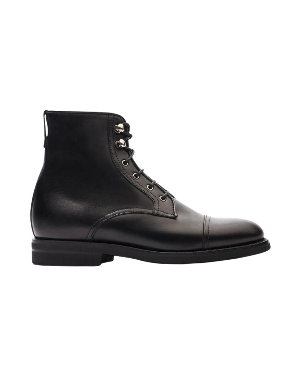 Scarosso Black Lace-Up Boots