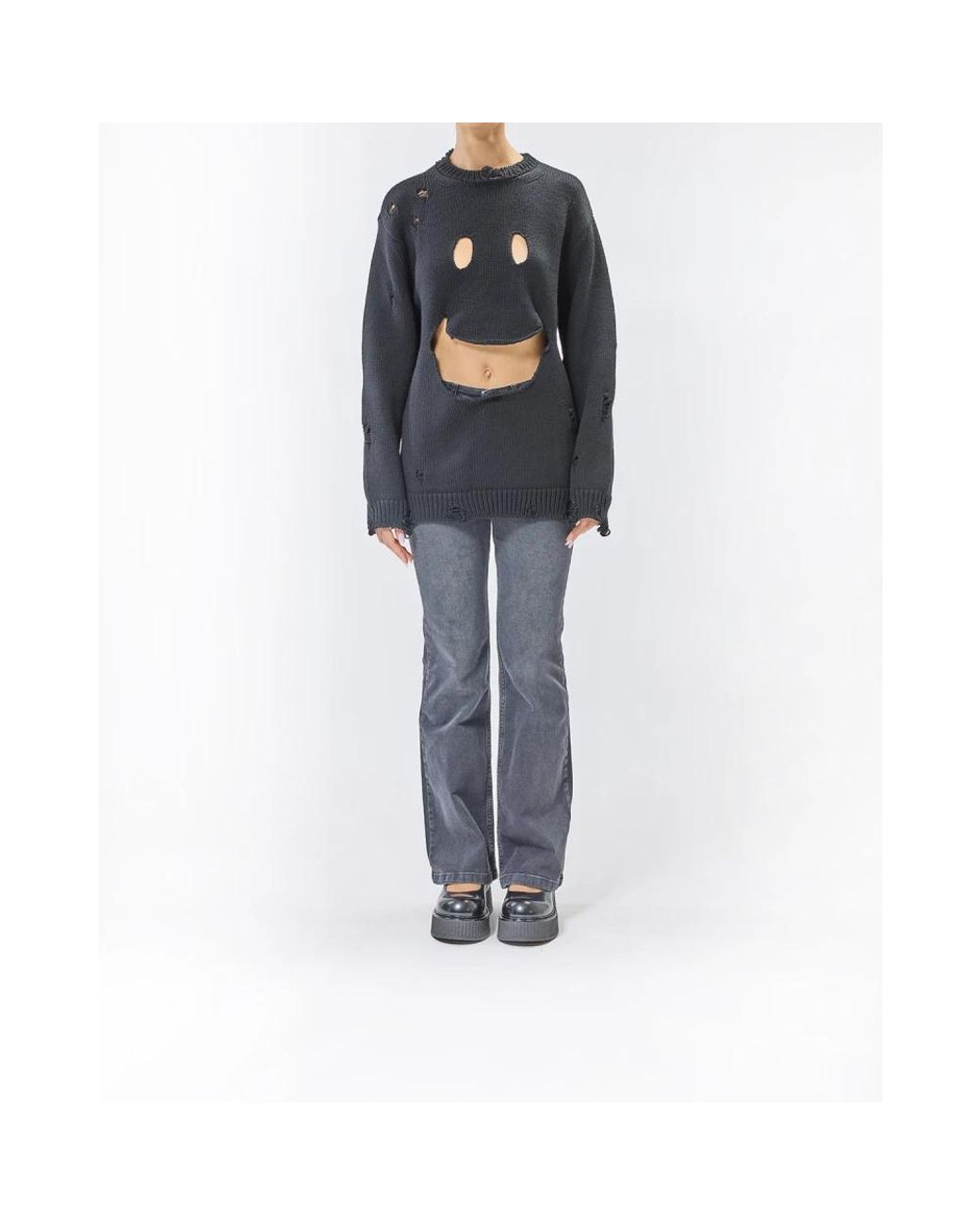 Moschino Blue Round-Neck Knitwear