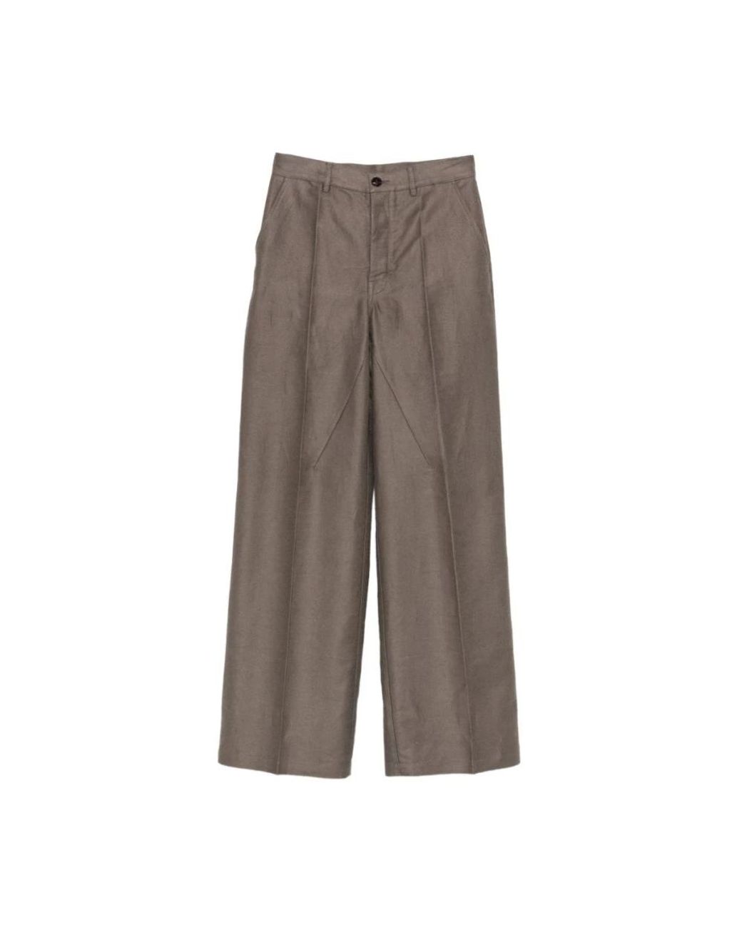 Rick Owens Brown Wide Trousers