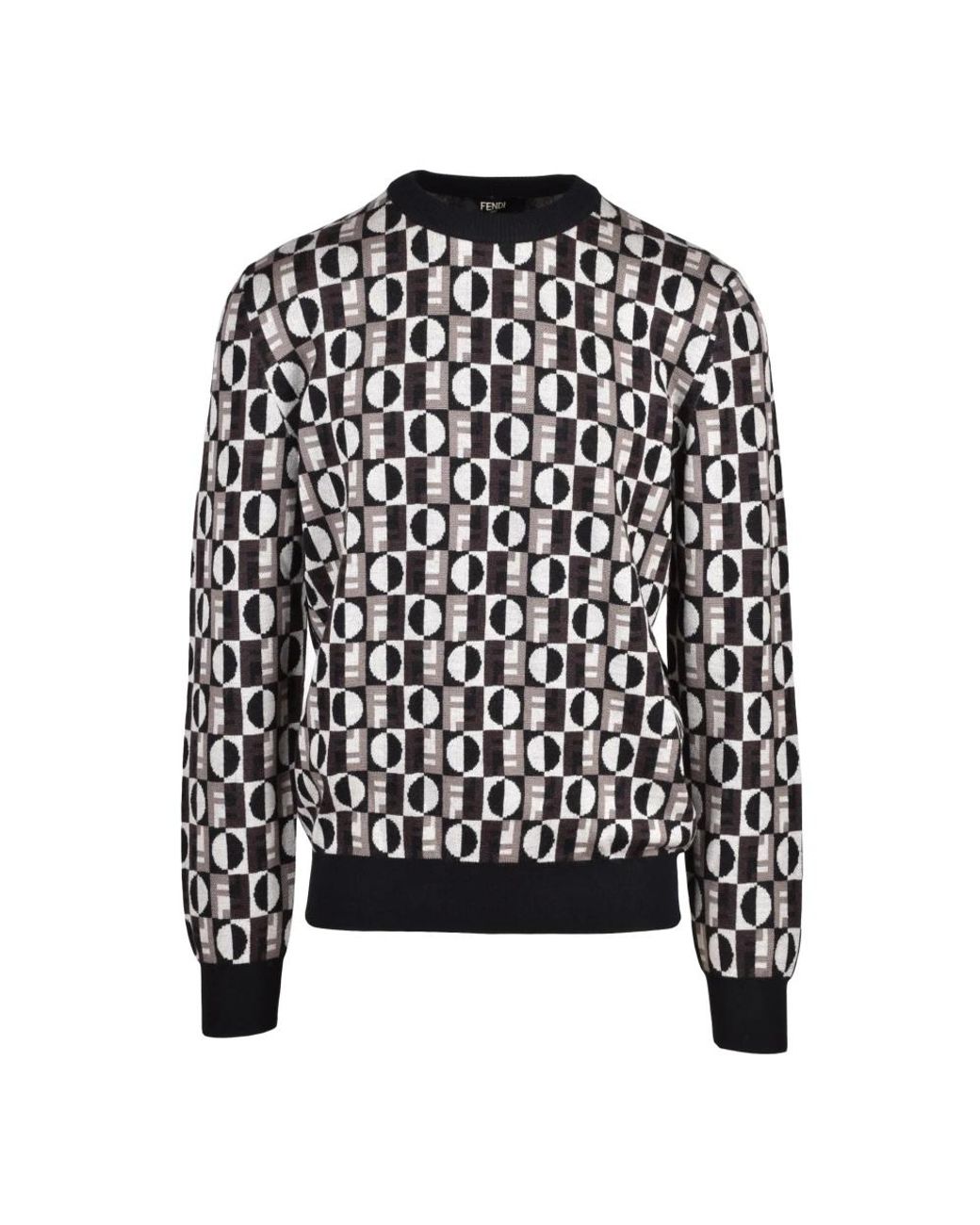 Fendi Pullover Girocollo in het Black voor heren