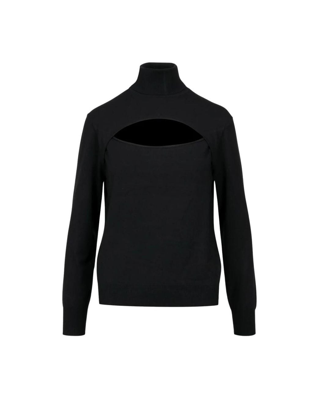 Turtlenecks Kaos de color Black
