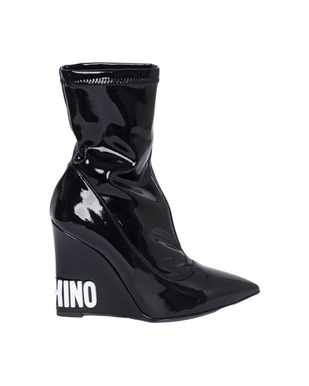 Moschino Ankle Boot Logo in het Black