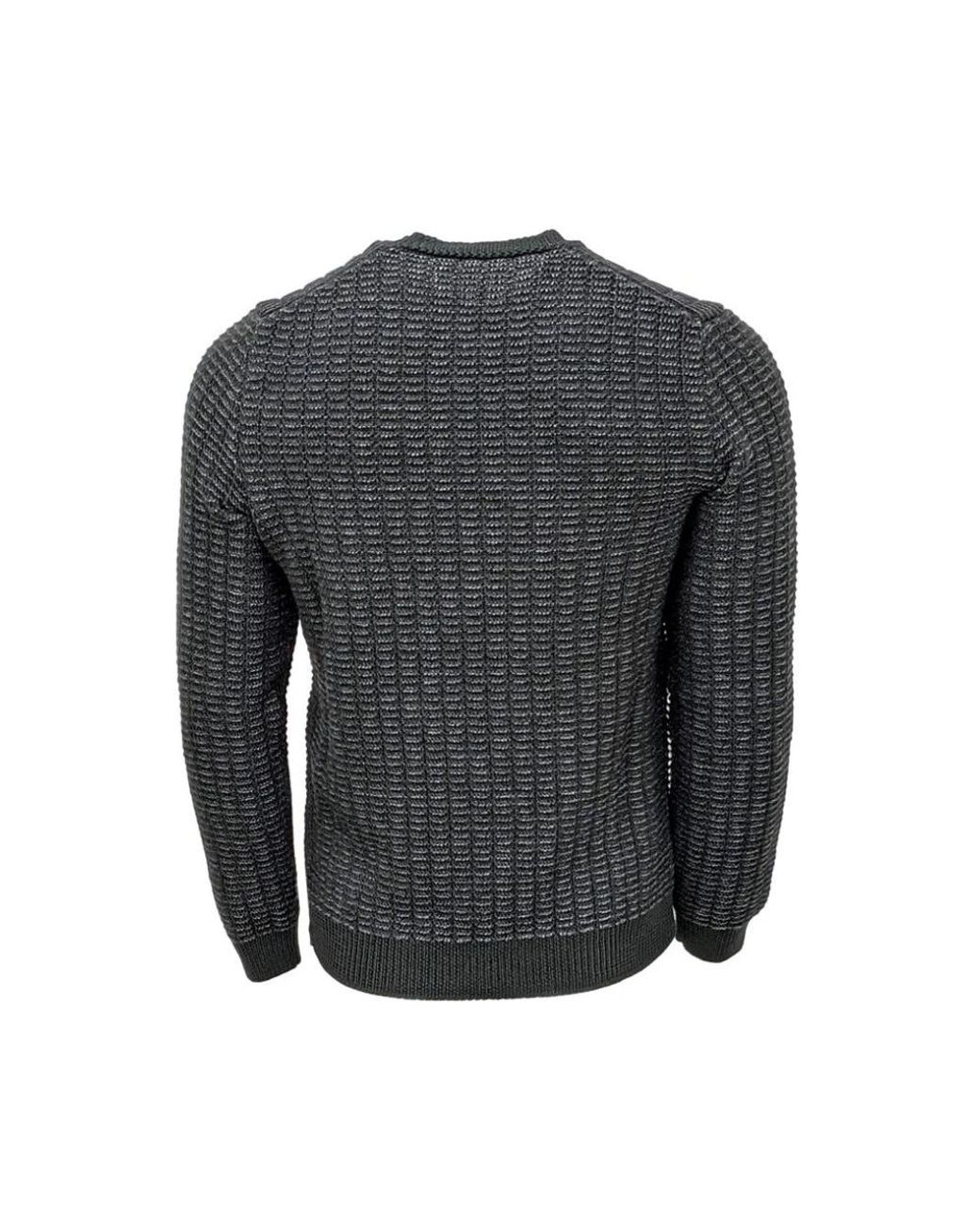Zanone Gray Round-Neck Knitwear for men