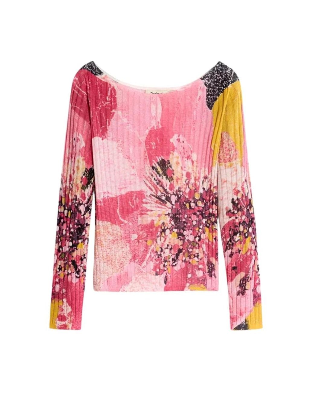 Desigual Pink Long Sleeve T-Shirts