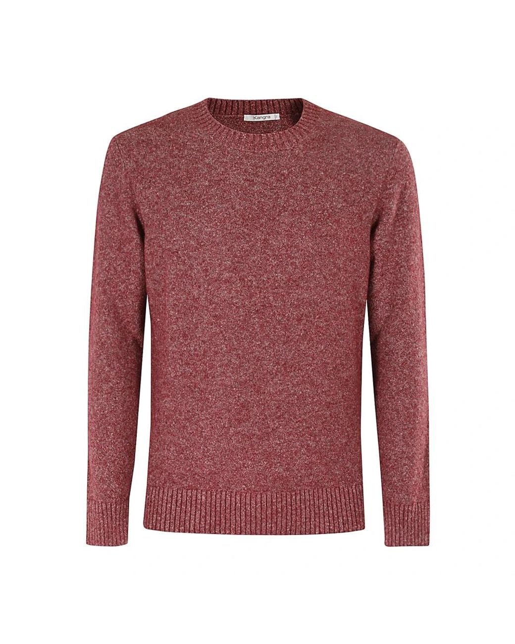Kangra Red Round-Neck Knitwear for men