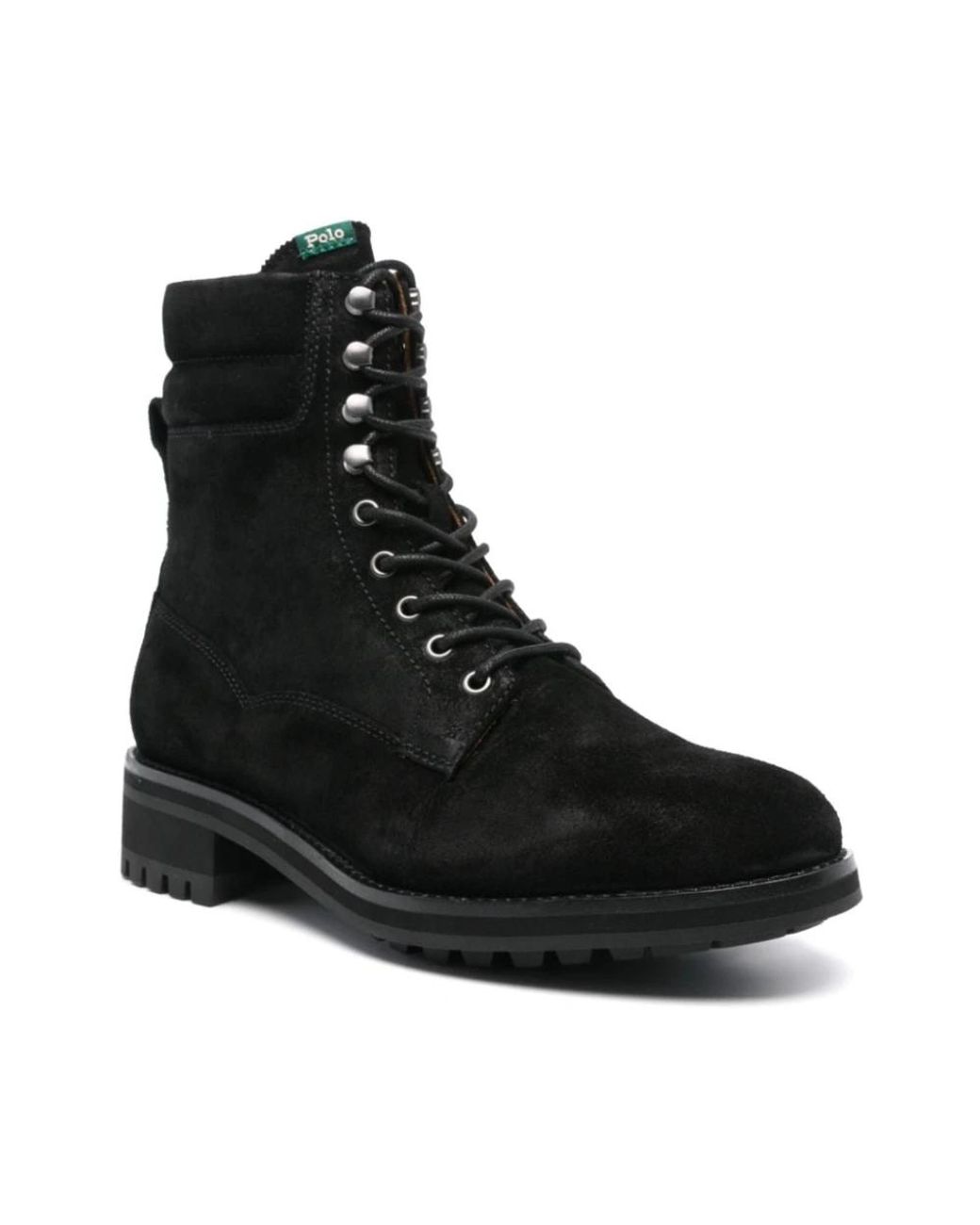 Polo Ralph Lauren Black Lace-Up Boots for men