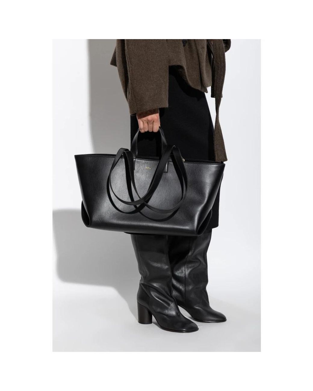 A.P.C. Black Shopping Bags