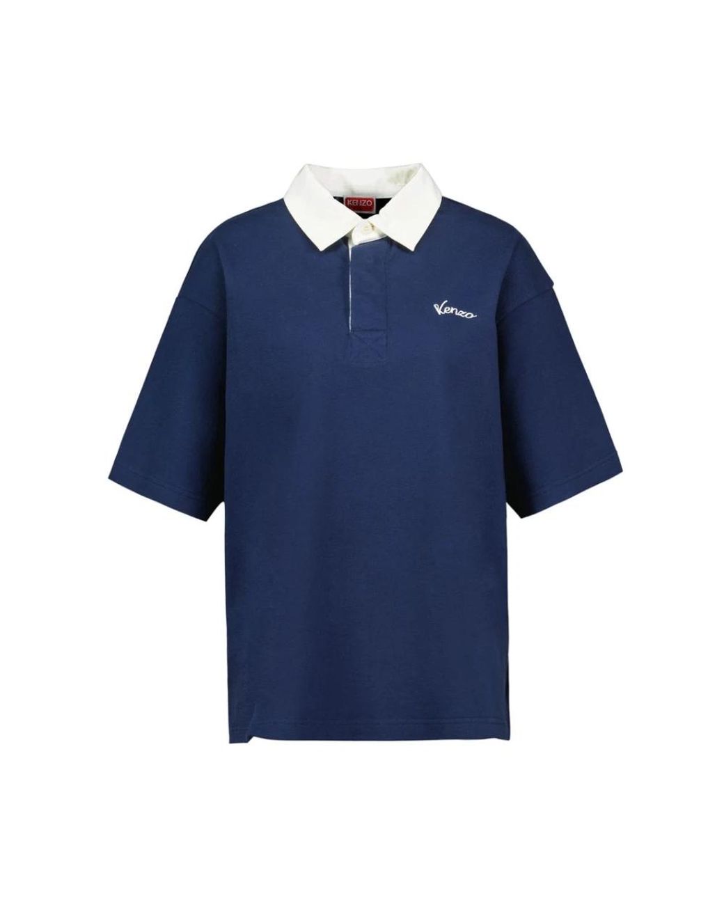 KENZO Blue Polo Shirts for men