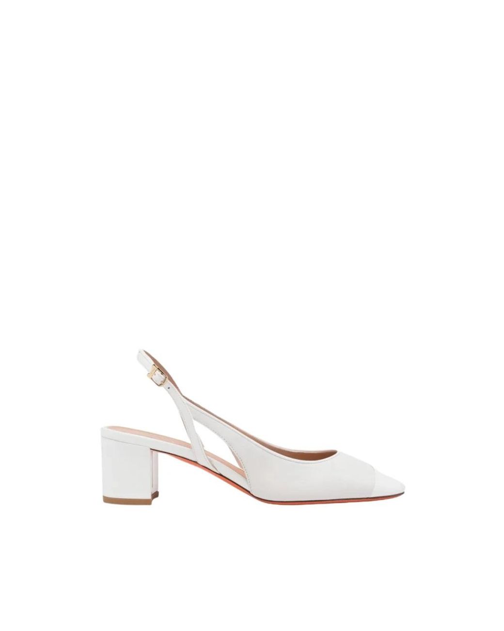 Santoni White Gabrielle Pump