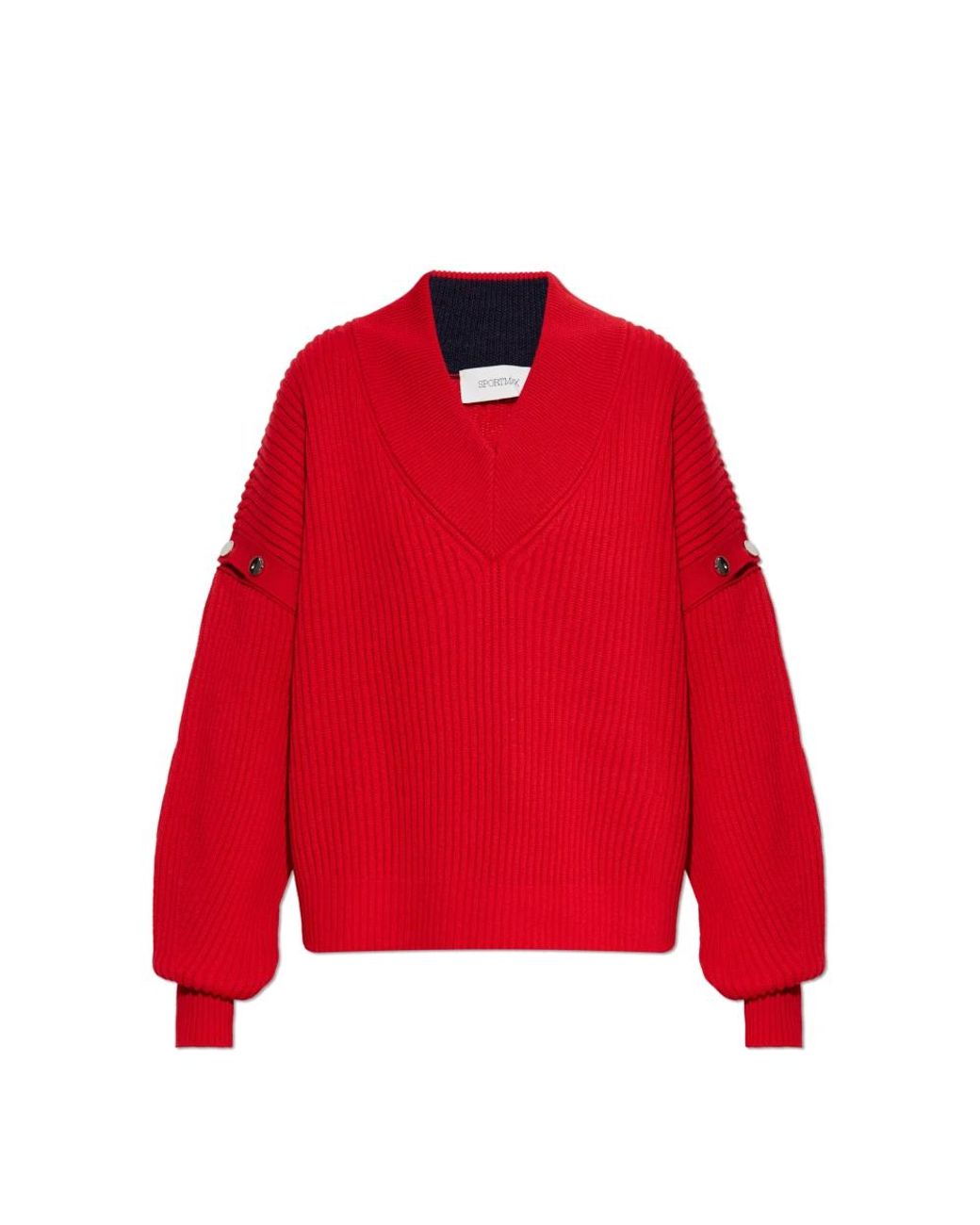 Sportmax Red V-Neck Knitwear