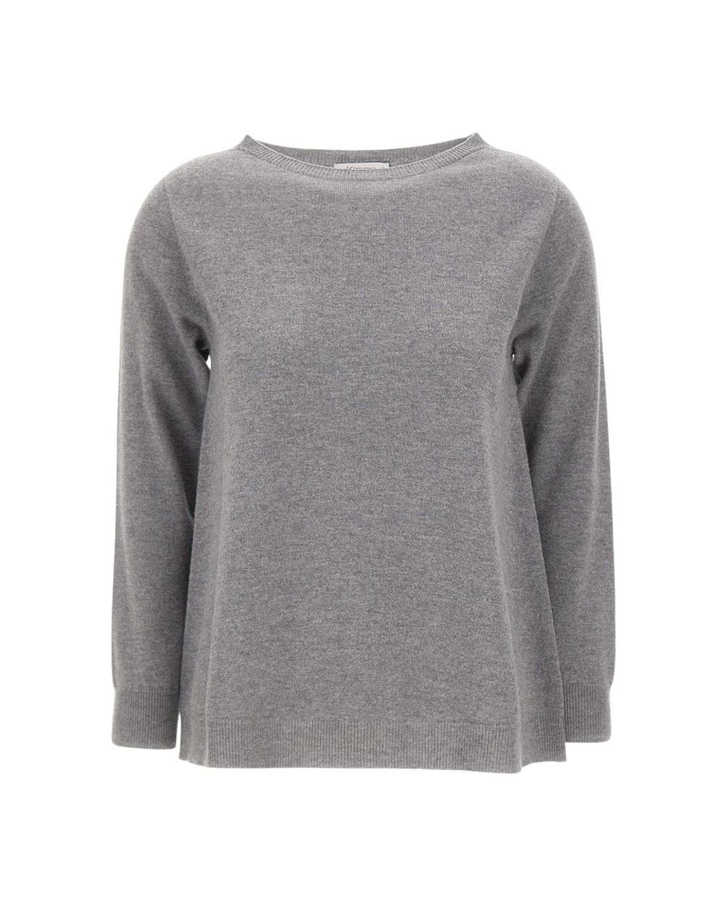 Kangra Gray Round-Neck Knitwear