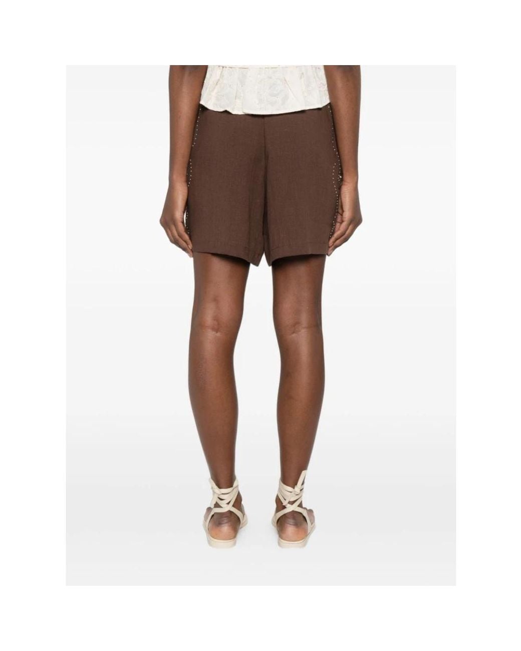 VENUJA Brown Casual Shorts