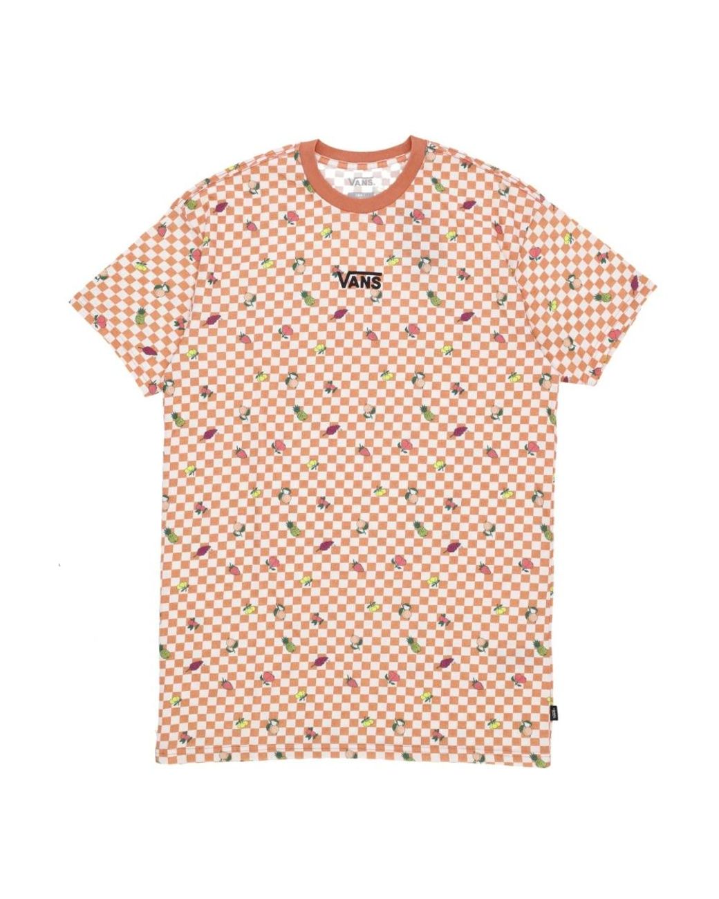 Vans Tops ,Roze ,Center Vee Print Tee Jurk in het Pink