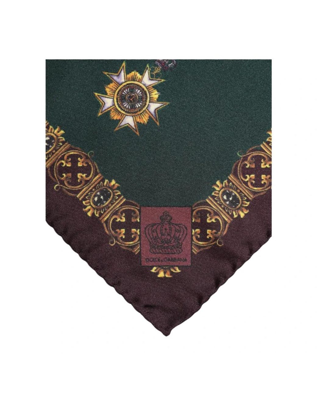 Dolce & Gabbana Green Silk Scarves for men