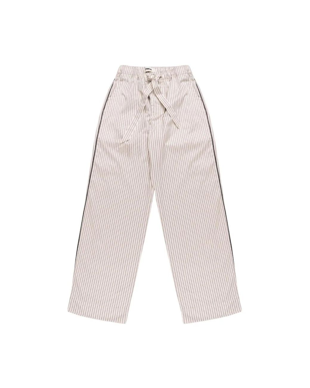 Tekla Gray Straight Trousers