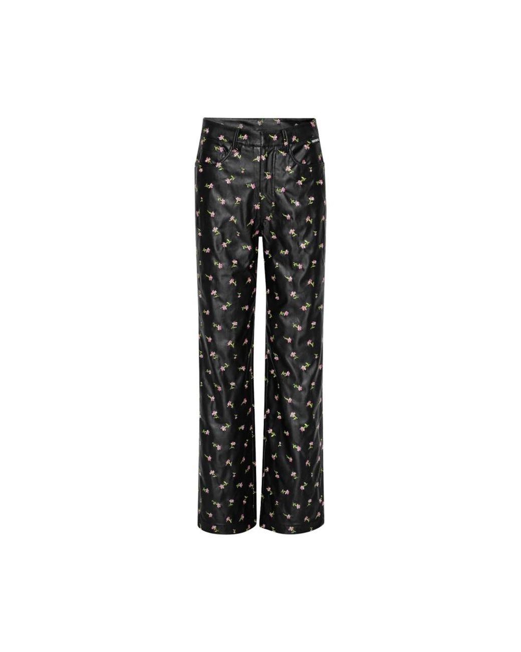 ROTATE BIRGER CHRISTENSEN Black Straight Trousers