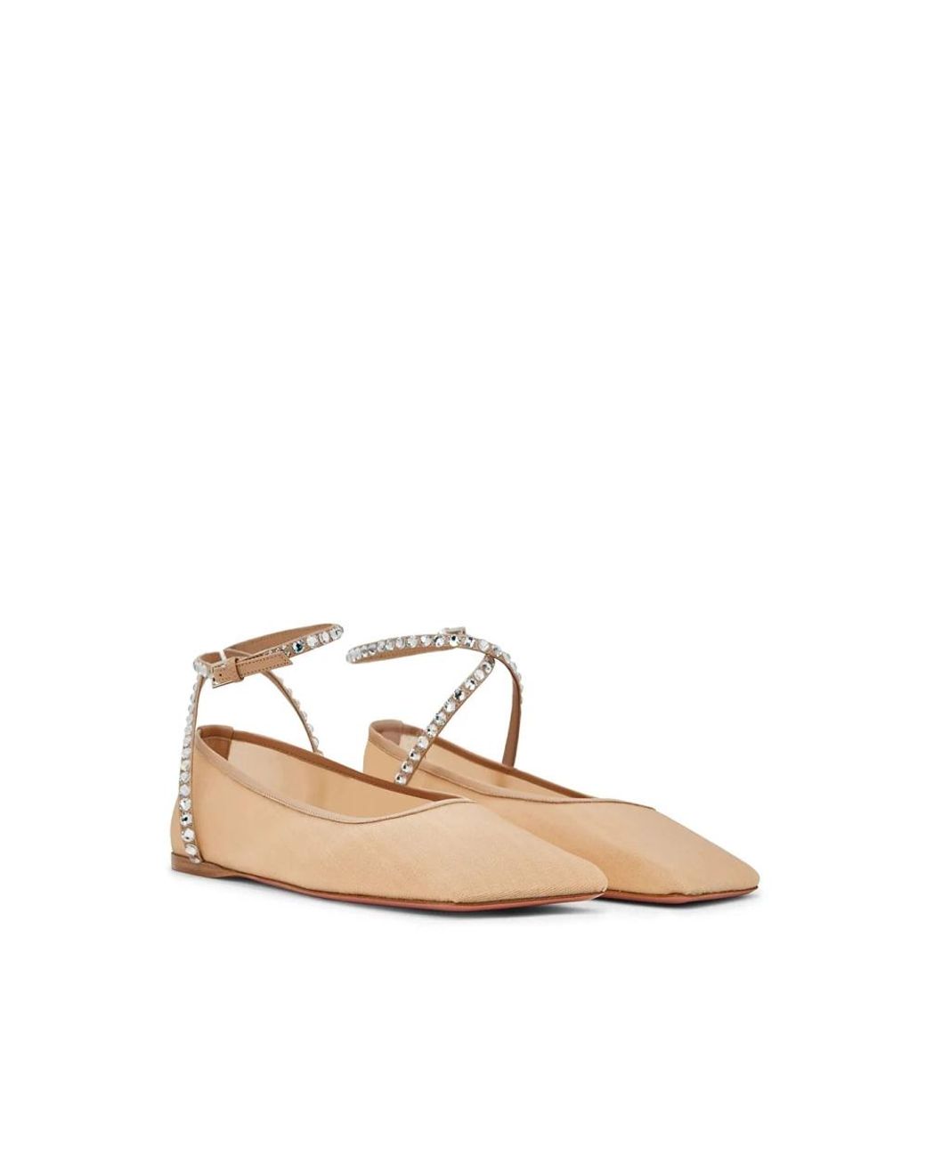 AMINA MUADDI Natural Ballerina Shoes
