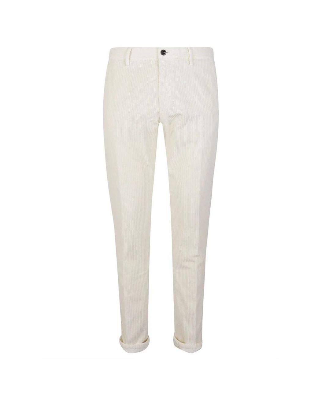 Incotex White Slim-Fit Trousers for men