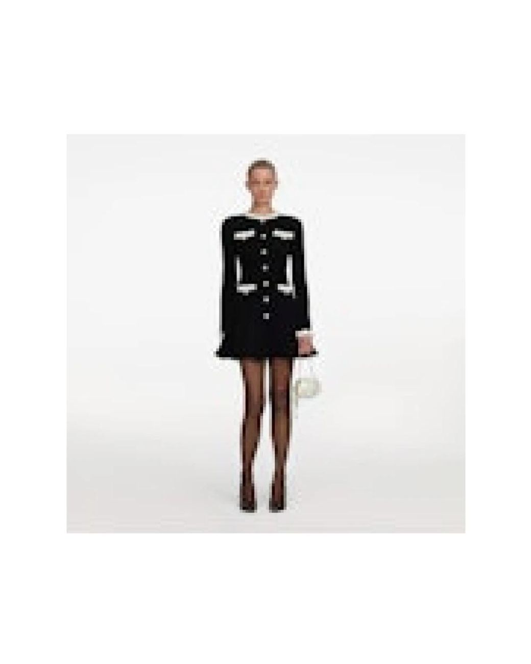 Knitted Dresses Self-Portrait de color Black