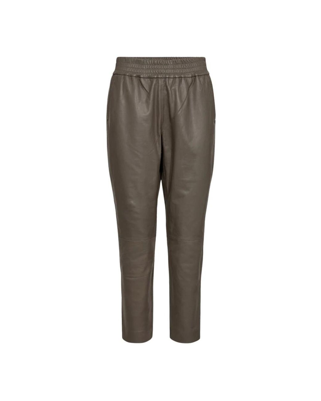 co'couture Gray Leather Trousers