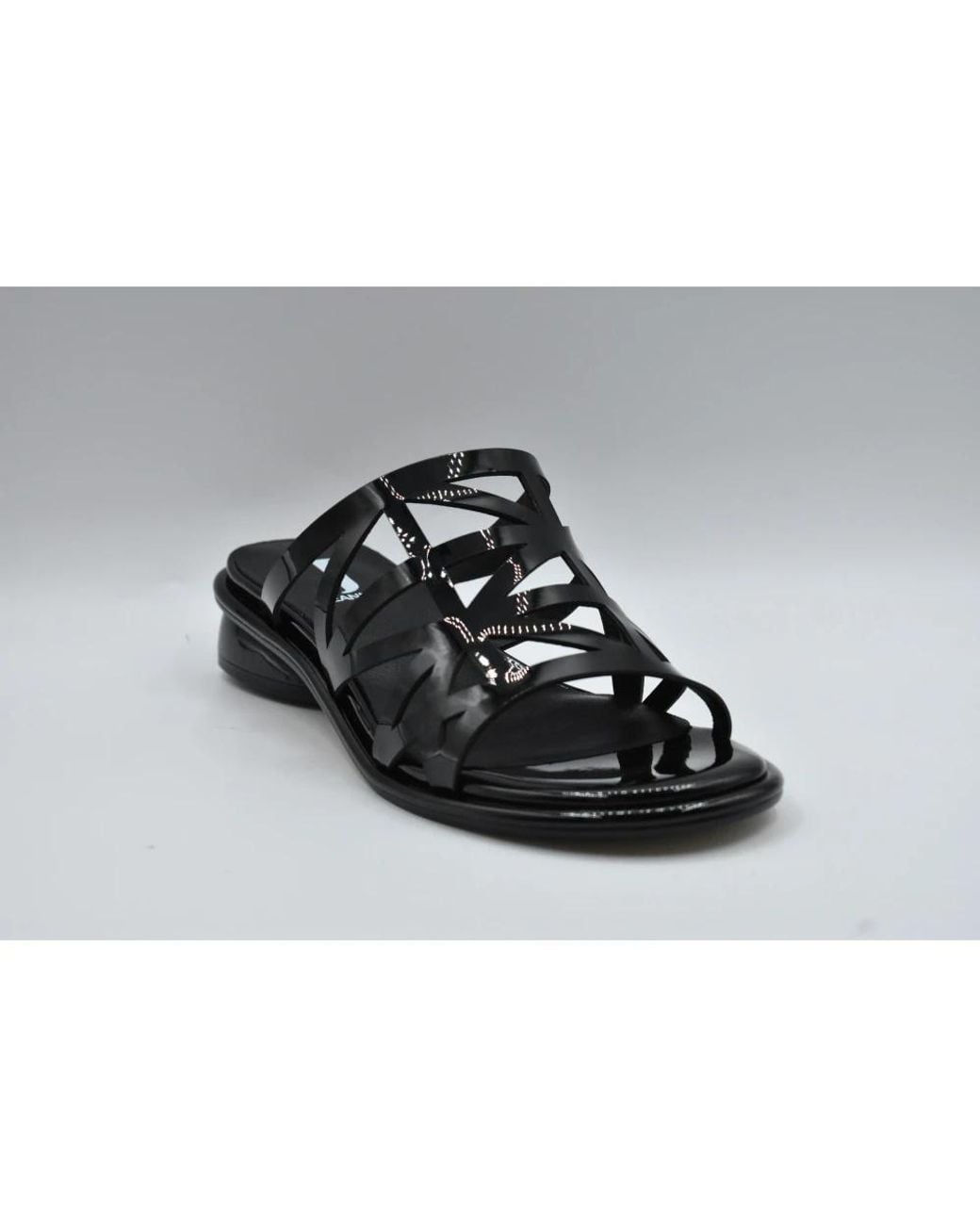 Jeannot Black Heeled Mules