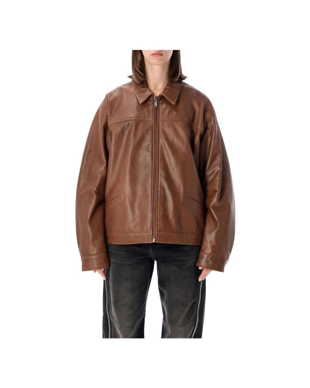 Haikure Brown Leather Jackets