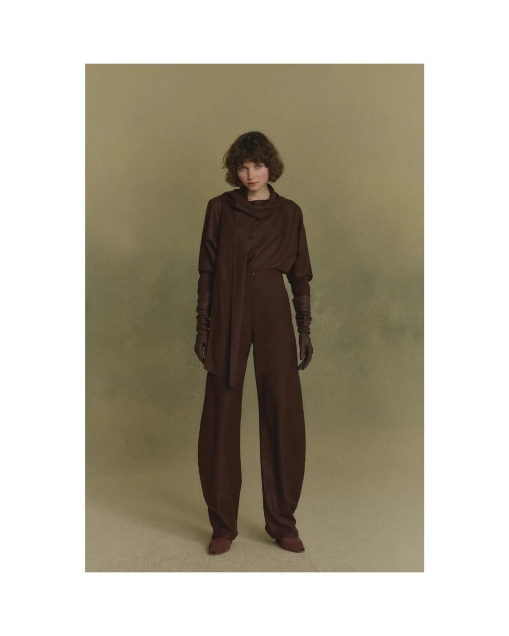 Cortana Brown Tapered Trousers