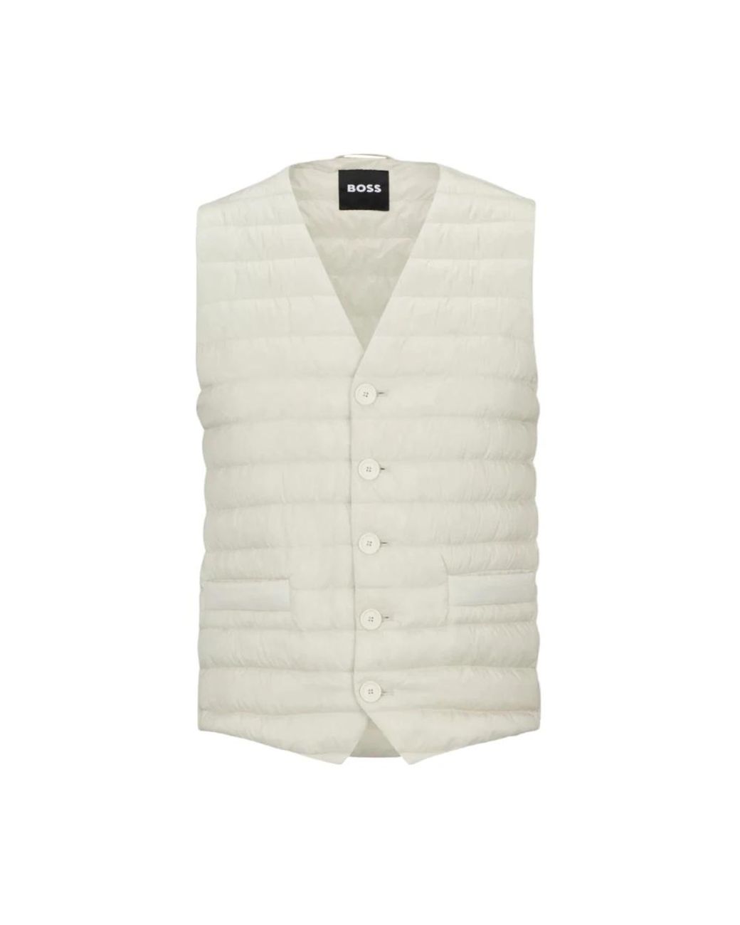 Boss White Vests for men