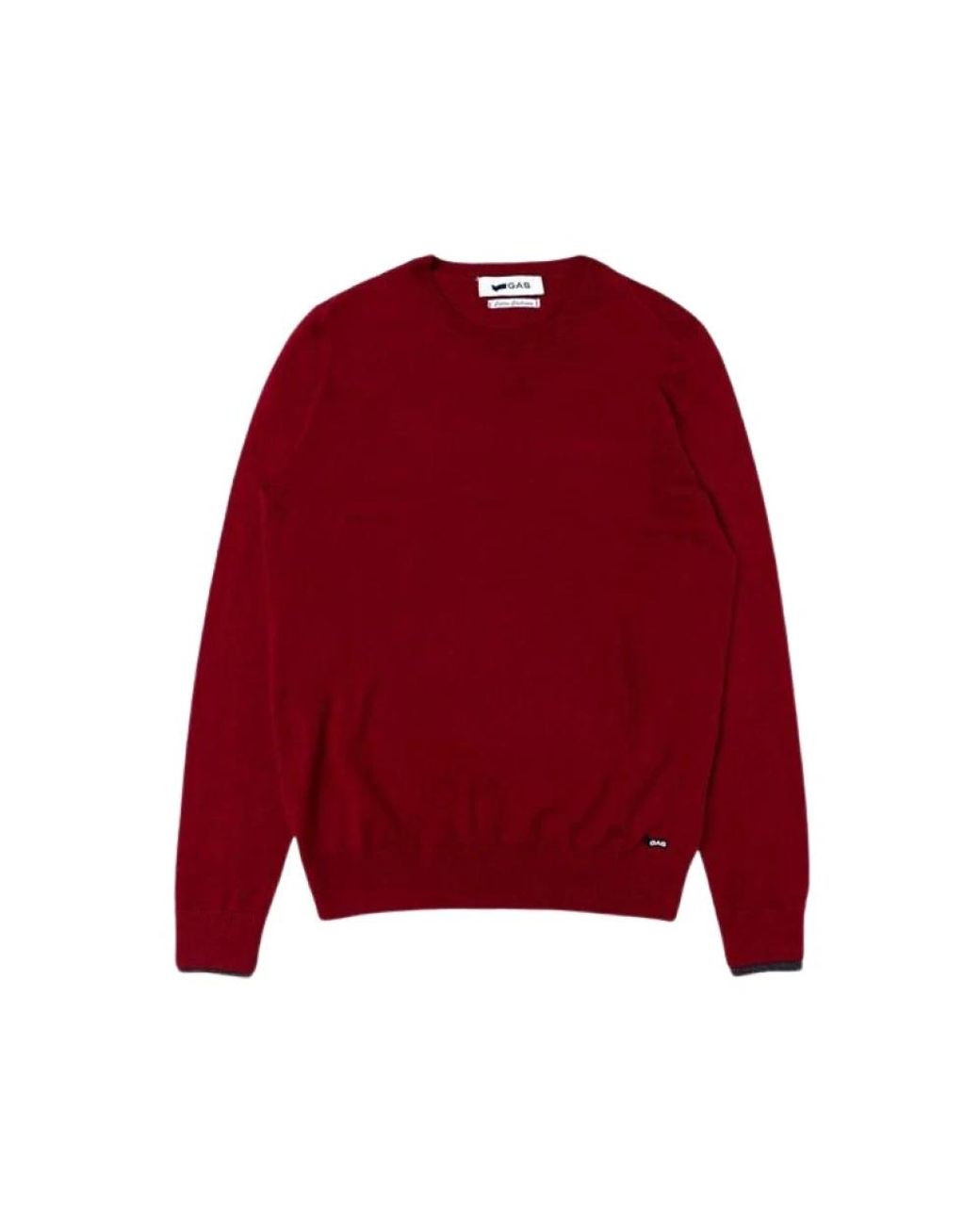 Gas Red Round-Neck Knitwear for men