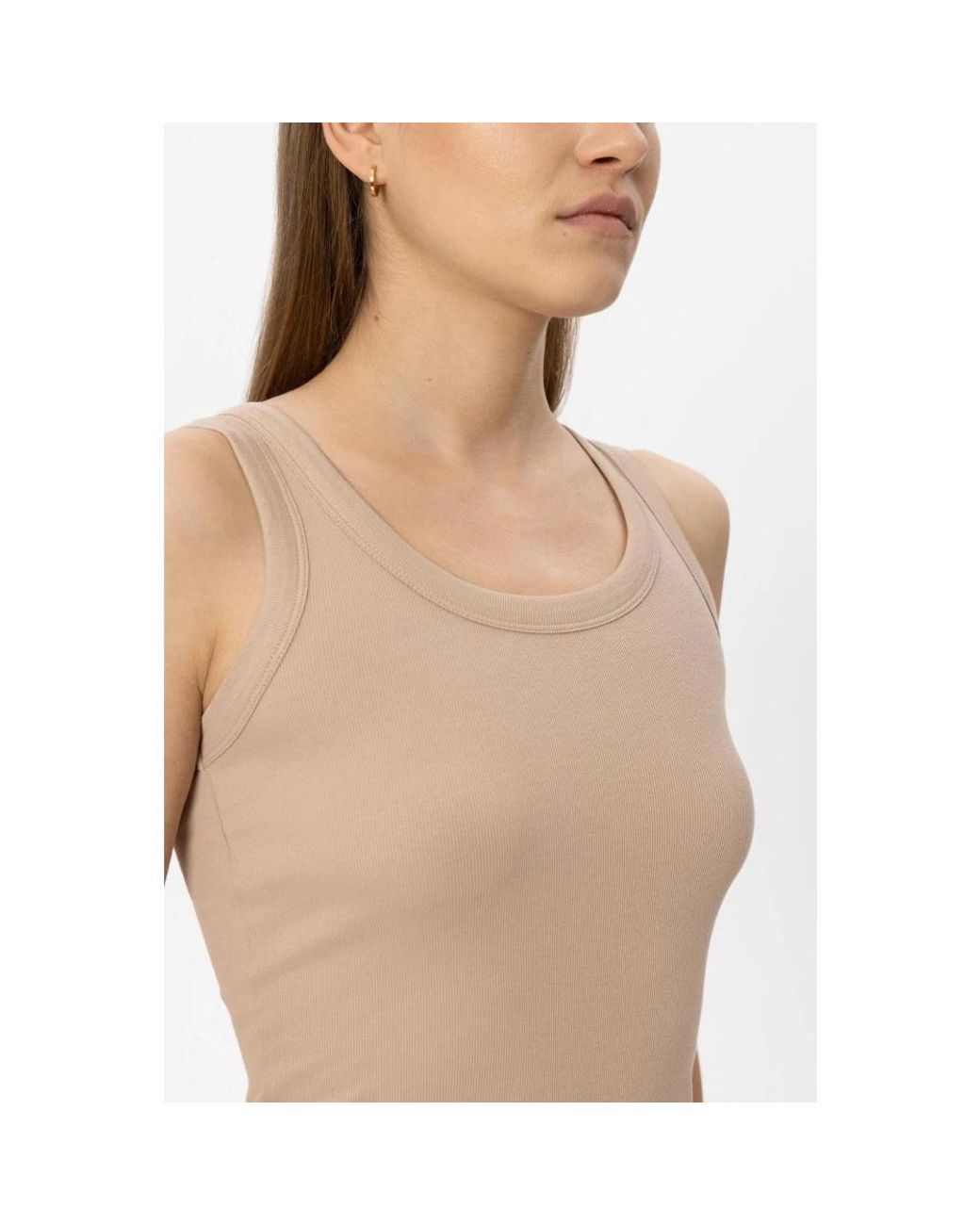 Luisa Cerano Natural Sleeveless Tops