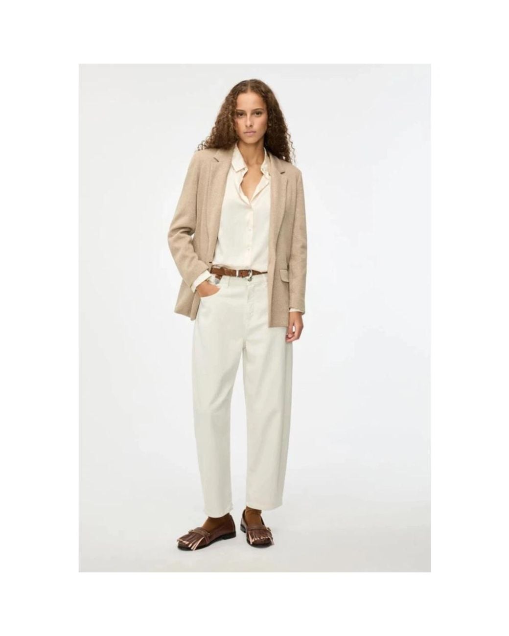 iBlues White Cropped Jeans