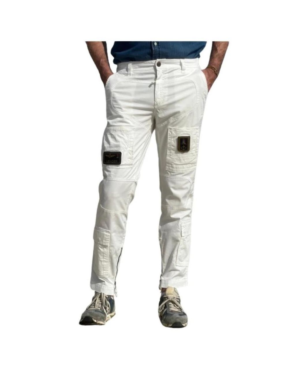 Aeronautica Militare Gray Slim-Fit Trousers for men