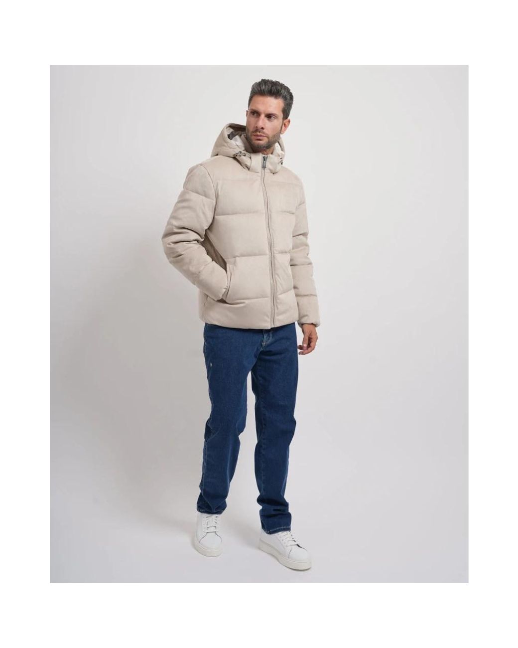 Winter Jackets di Guess in Natural da Uomo