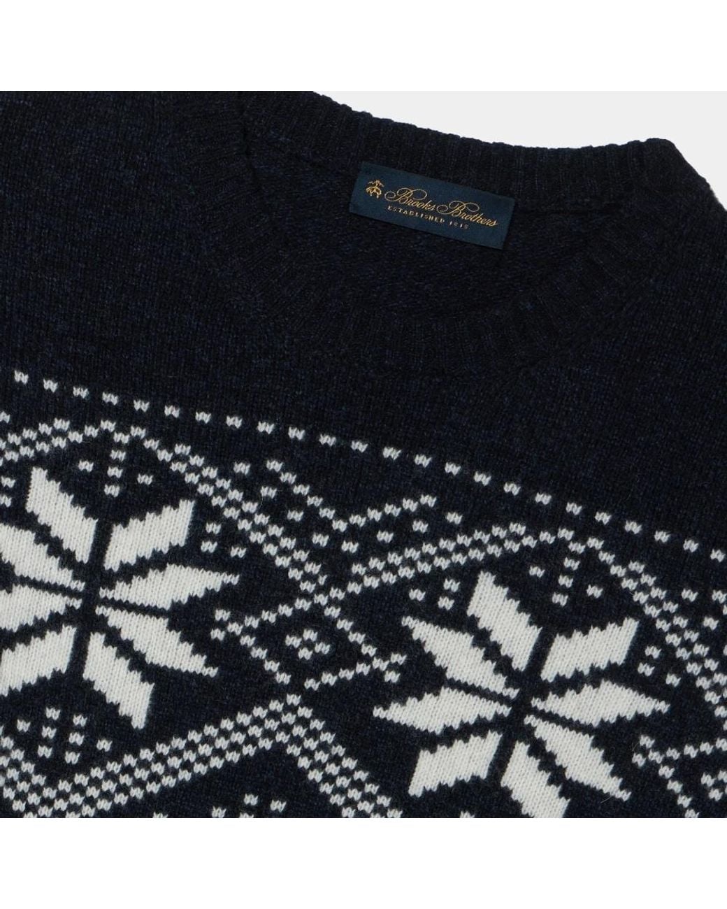 Brooks Brothers Blue Round-Neck Knitwear for men