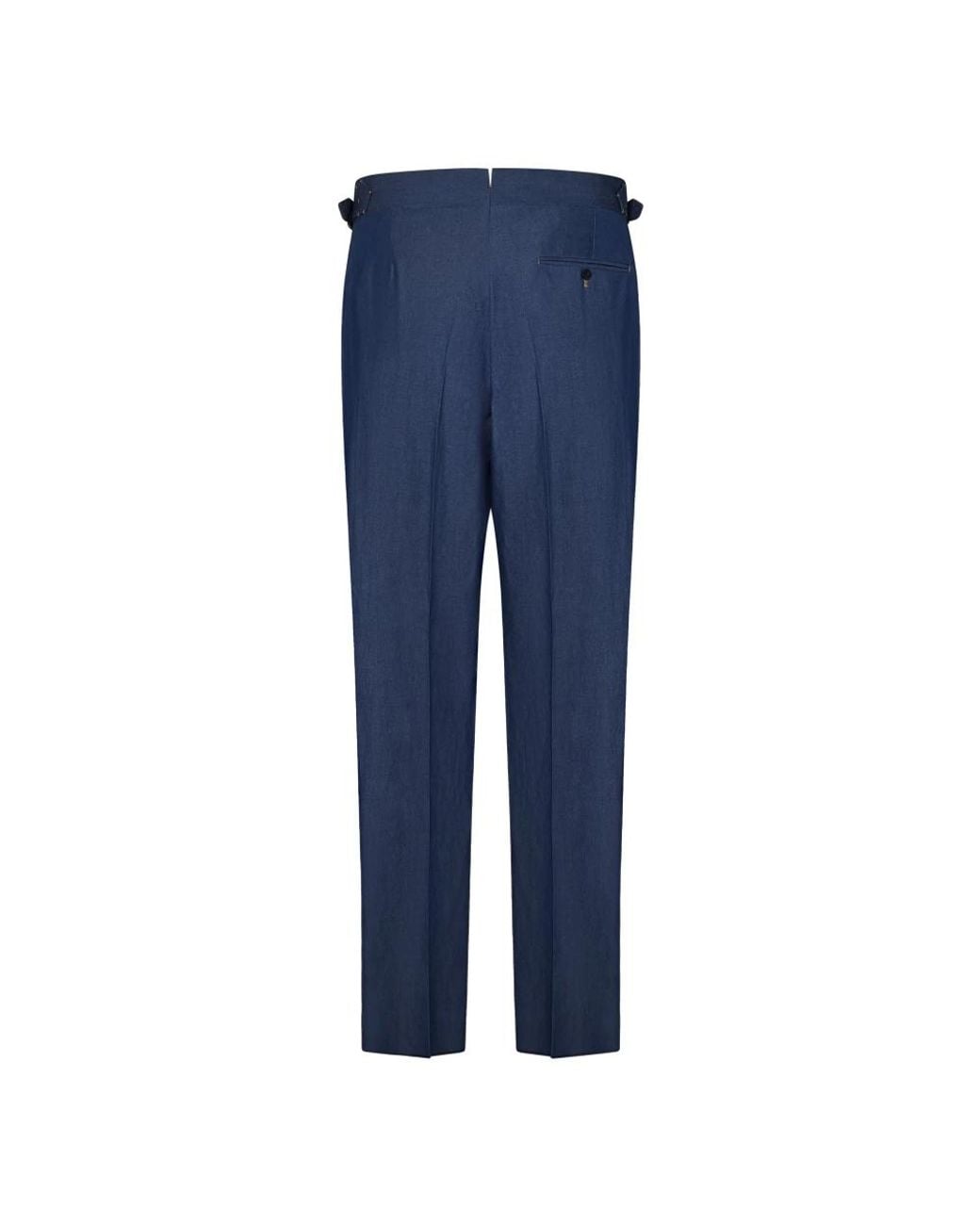 Franzese Collection Blue Straight Trousers for men