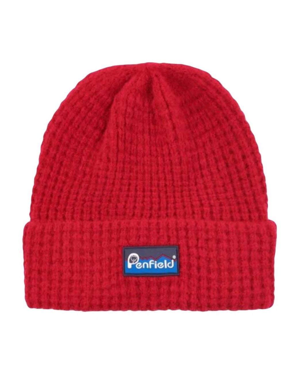 Penfield Red Waffel-Strickmütze