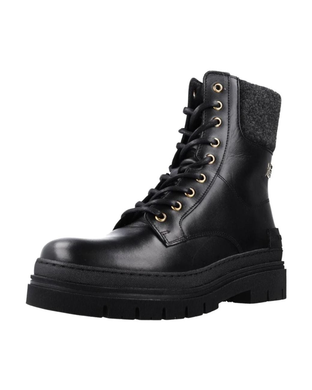 Tommy Hilfiger Black Lace-Up Boots