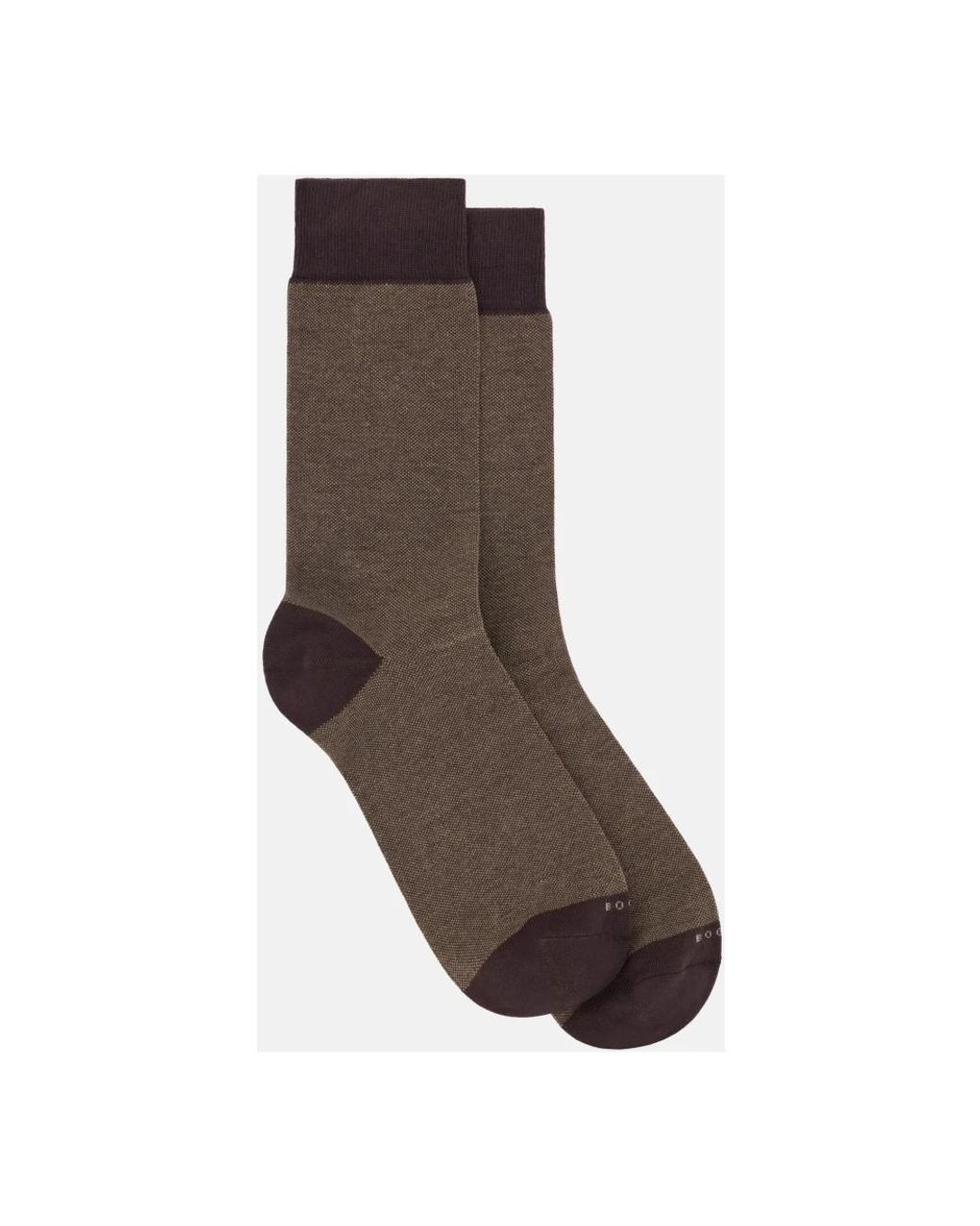 Boggi Ondergoed ,Katoen Oxford Socks in het Brown voor heren