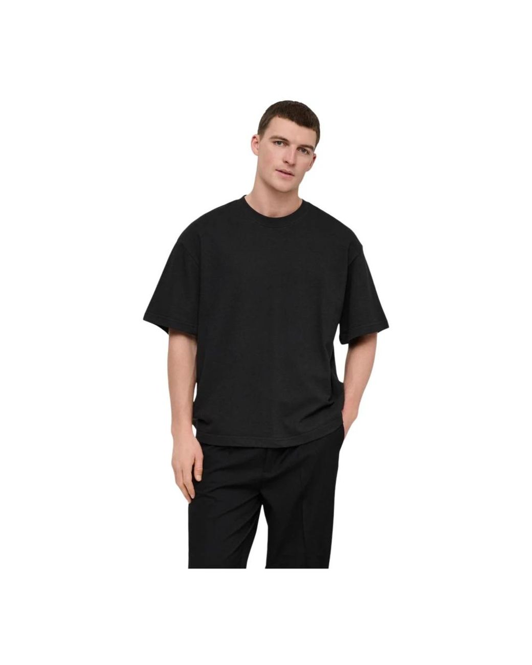 Only & Sons Black T-Shirts for men