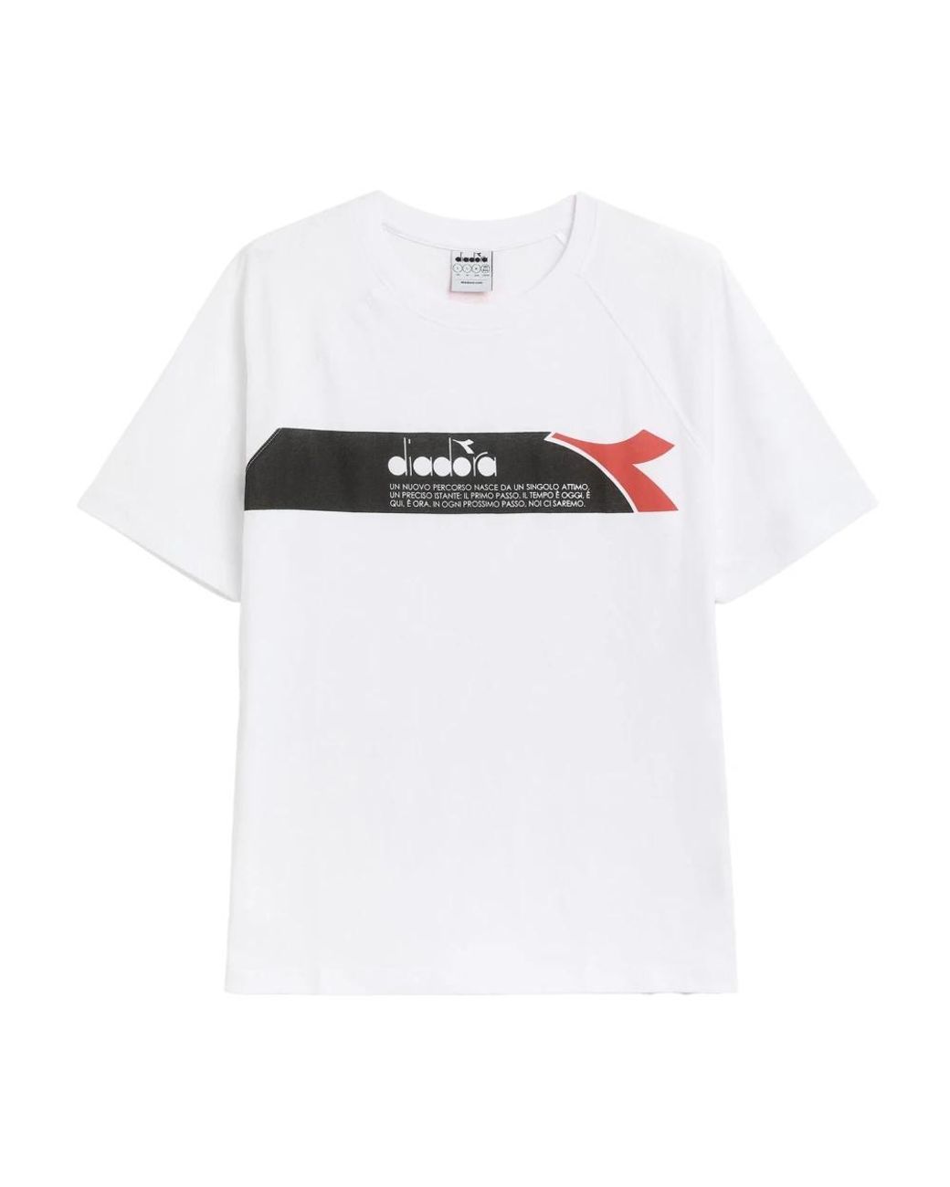 Diadora Tops ,Wit ,Katoen Urbanity Katoenen T-Shirt in het White voor heren