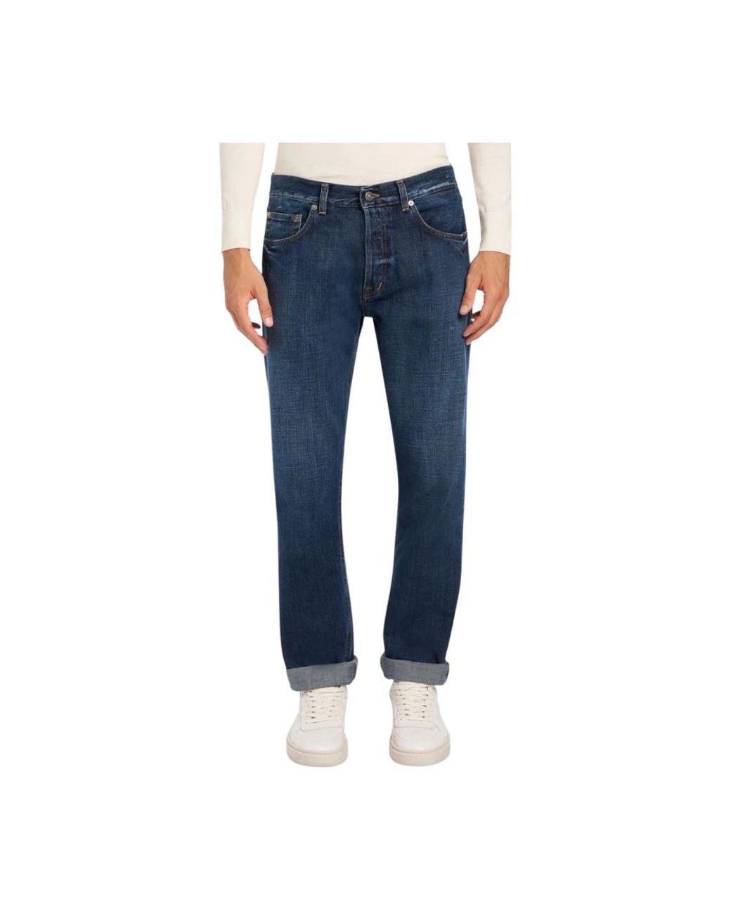 Dondup Rechte Jeans in het Blue voor heren