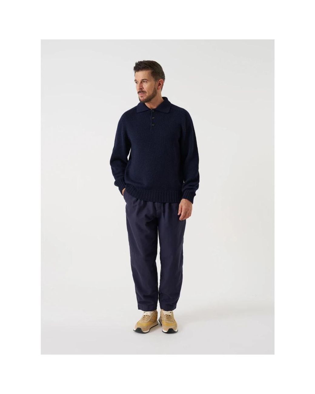 Universal Works Blue Polo Shirts for men